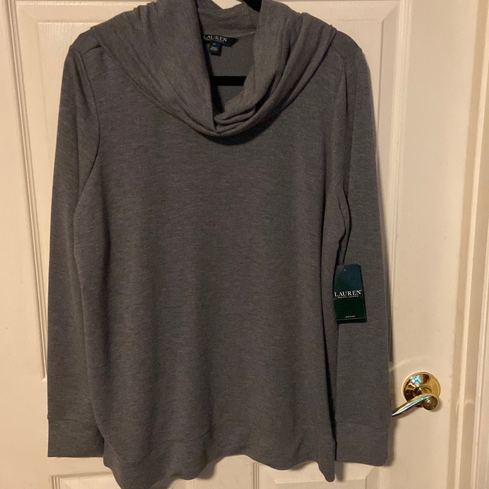 Ralph Lauren scrunch/cowl neck top.
